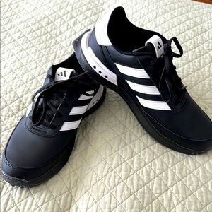 Adidas S2G 24 Black/White Spikeless Leather Golf Shoe Men's Size 10